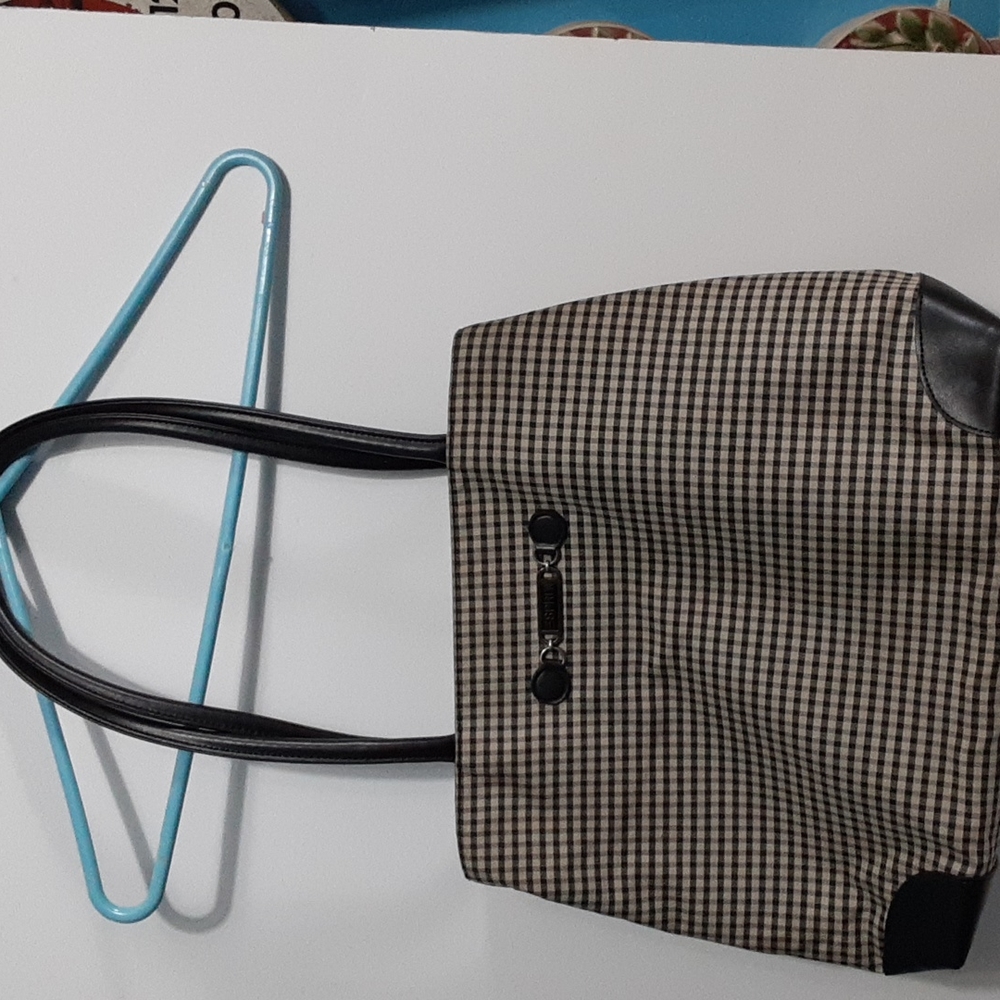 Esprit black checker pattern shoulder bag